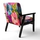 preview thumbnail 16 of 15, Designart "Colorful Pink Purple Flowers" Upholstered Traditional Accent Chair and Arm Chair