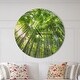 preview thumbnail 1 of 7, Designart 'Peaks of Bamboo in Kyoto Forest' Oversized Forest Wall CLock