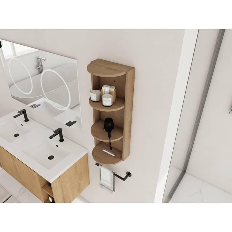 Space-Saving Bathroom Wall-Mounted Storage Rack with Versatile Design