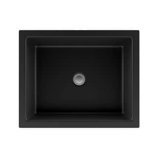 Lexicon Platinum V330 Quartz Composite Rectangle Vanity Sink - Galaxy Black