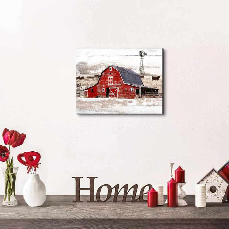 Barn Wall Art Country Red Barn Pictures Wall Decor
