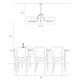preview thumbnail 13 of 12, Modern Glam Gold 5-Light Wheel Chandelier Globe Colored Glass Lighting for Dining Living Room - W41.5" x H12"