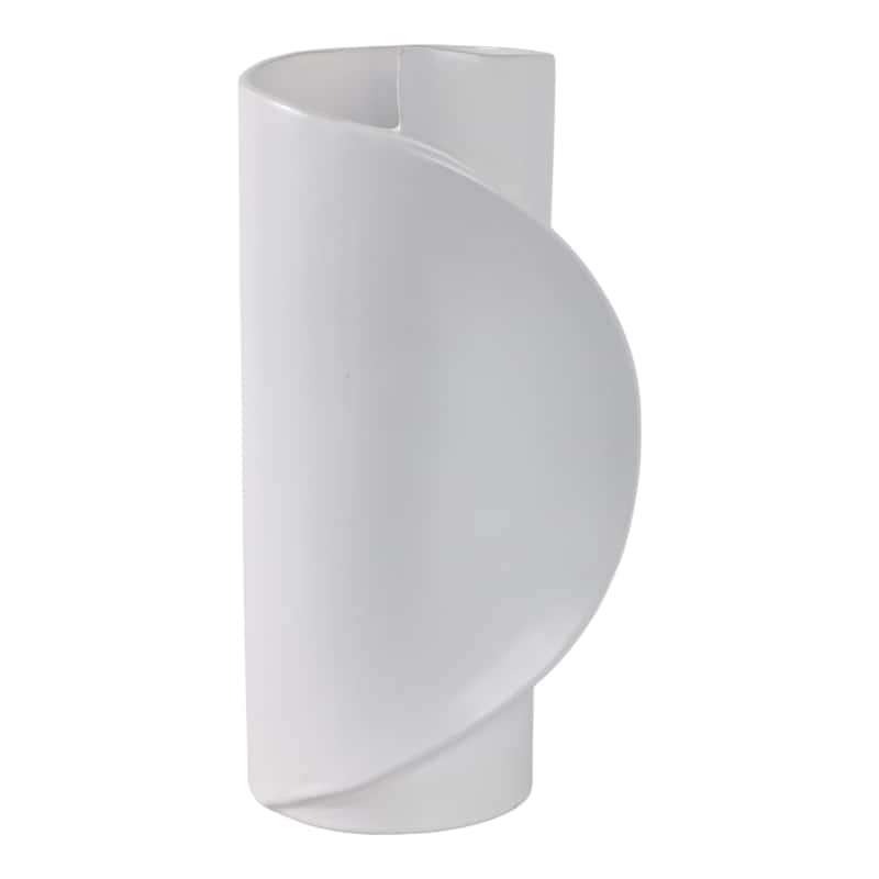 Ceramic Stoneware Vase Sculptural Curved Silhouette Modern Design