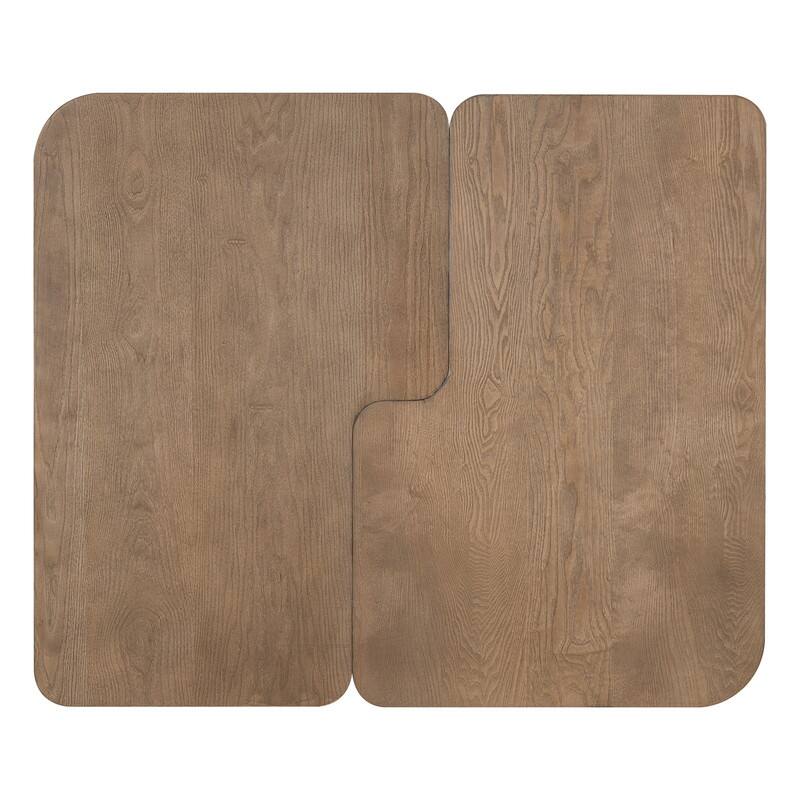 Modern Minimalist Rectangle Coffee Table with Splicing Design, Multifunctional Combination Table for Living Room