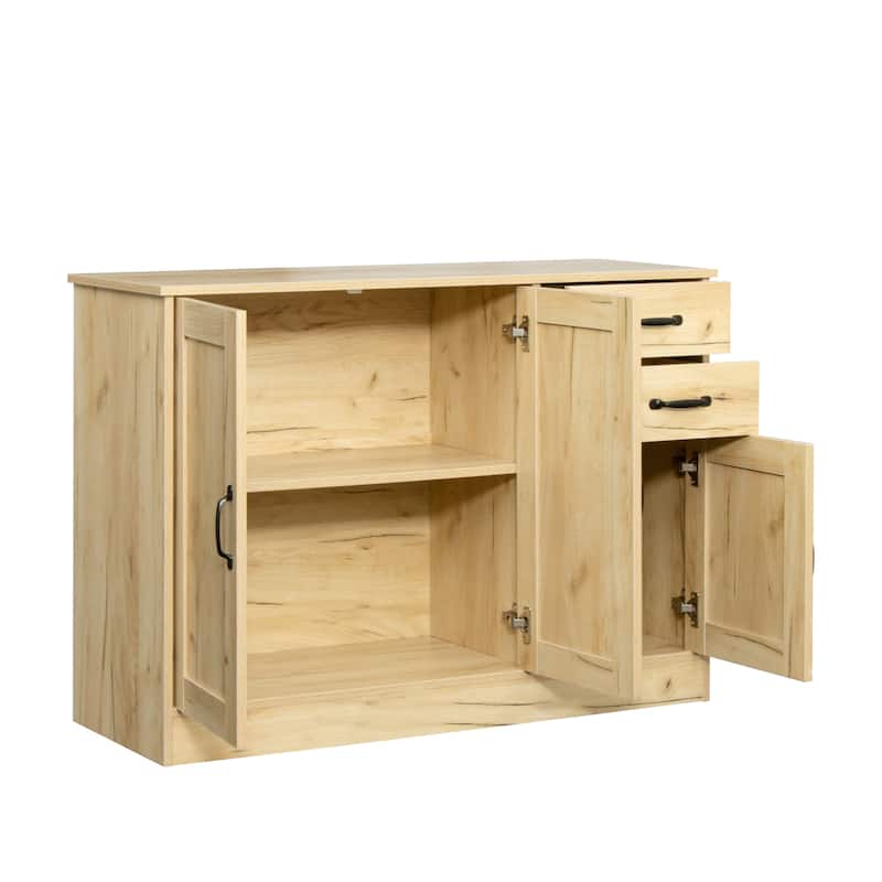Modern Wood Buffet Sideboard with 2 doors&1 Storage and 2drawers