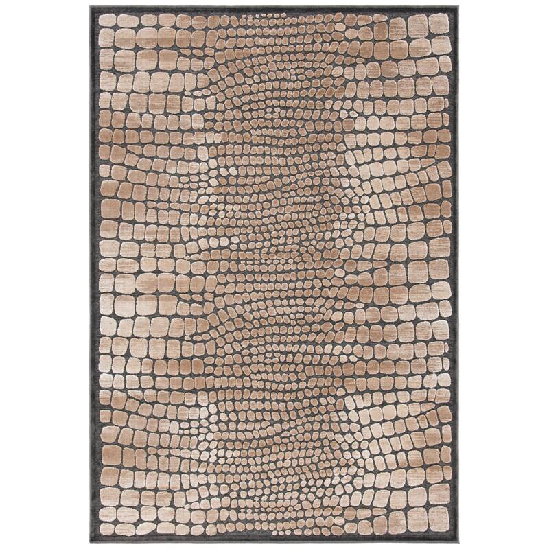 SAFAVIEH Paradise Nafsika Modern Viscose Rug - 5'3" x 7'6" - Soft Anthracite - Rectangle
