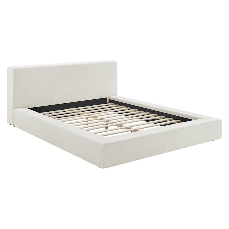 Luma Chenille Upholstered Platform Bed Frame