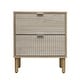 preview thumbnail 2 of 7, Merk Brown Nightstand 2 Drawers
