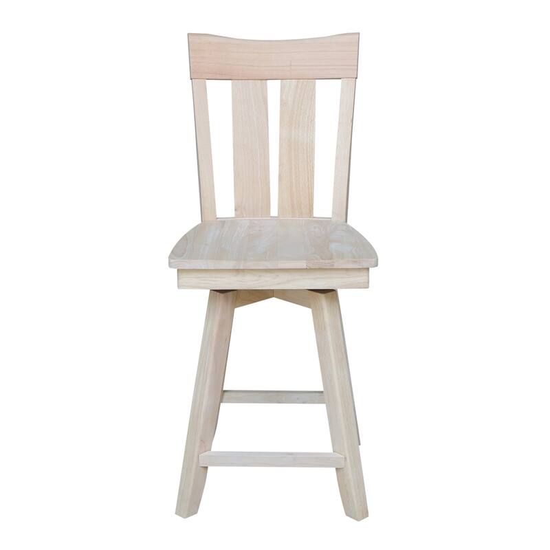 Ava Solid Wood Swivel Stool