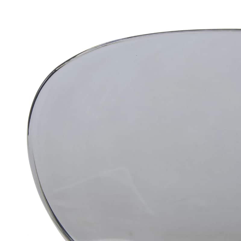 Oyster Modern Ergonomic Transparent Stackable Dining Side Chair with X Shaped Frame Rounded Seat Edge for Indoor Outdoor Use