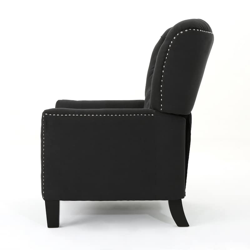 Roomfitters Modern Fabric Push Back Recliner, Comfortable Lounge Chair for Living Room, Bedroom