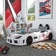 preview thumbnail 16 of 40, La Vetta Modern Twin Kid Platform Car Bed with LED Lights and Handheld Remote by Furniture of America