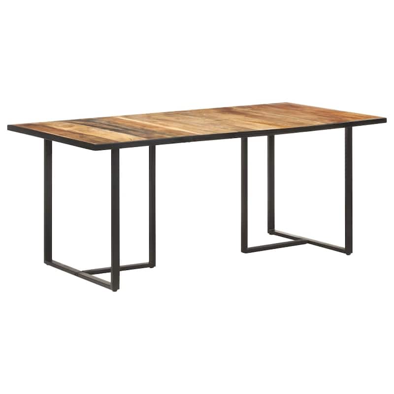 vidaXL Dining Table 70.9" Rough Mango Wood - 70.9" x 35.4" x 29.9"