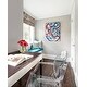 preview thumbnail 18 of 21, Set of 2 Dining Stackable Chair With Arms Molded Transparent Stacking Plastic For Restaurant Office Desk Kitchen Outdoor Patio