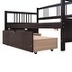 preview thumbnail 14 of 14, Twin Daybed with Storage Drawers, Pine Wood Frame for Small Spaces