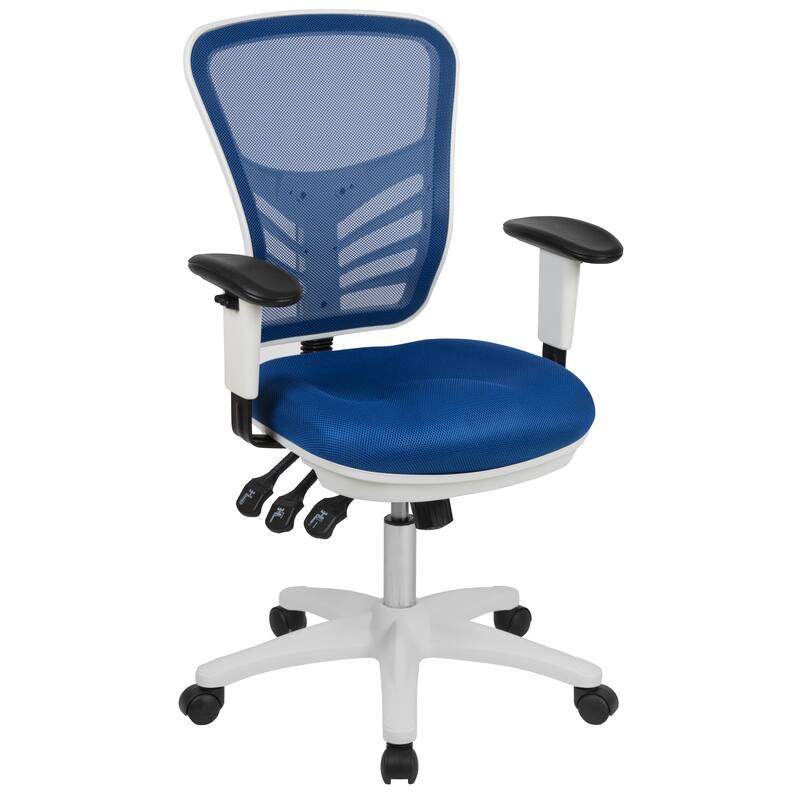 Mid-back Blue Mesh Adjustable Ergonomic Office Chair