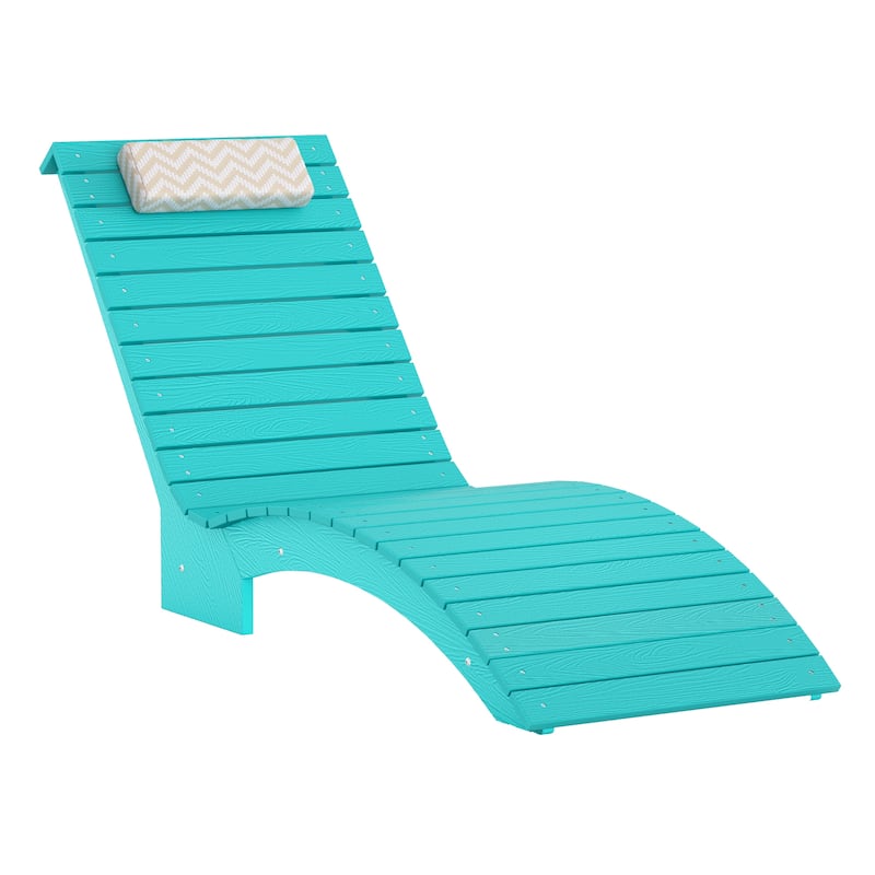HDPS Pool Lounge Chairs, Single Waterproof Sun Lounge Chaise With Headrest For In Pool, White/Blue/Orange/Black