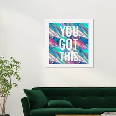 Wynwood Studio Prints Typography and Quotes You Got This Holo Pink and Metallic Pink Modern & Contemporary Wall Art Canvas Print