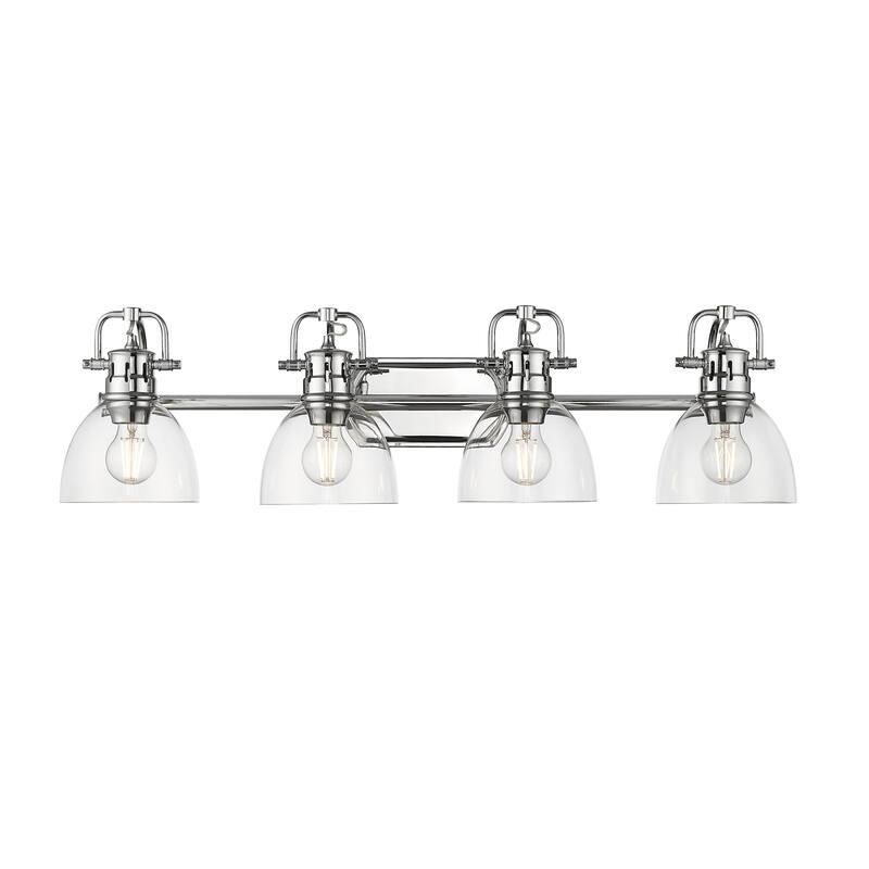 Yep by Golden Lighting Duncan 4-light Vanity in Chrome and Clear Glass