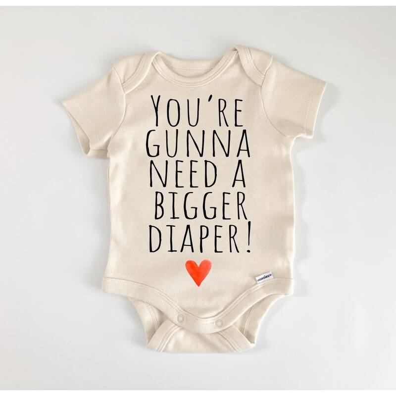 Bigger Boat Shark - Baby Boy Girl Clothes Infant Bodysuit Funny Cute Newborn - White - 6-9M