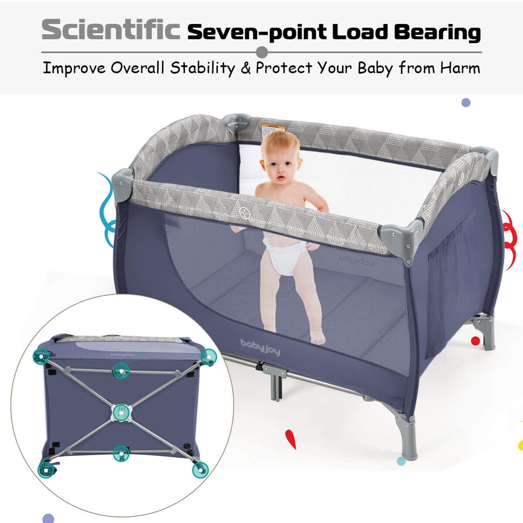 Gymax foldable baby store playpen