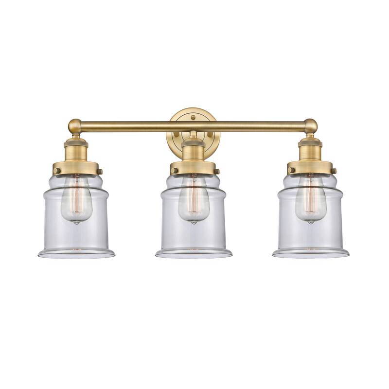 Innovations Lighting 616-3W-13-24 Canton Vanity Canton 3 Light 24" - Brushed Brass / Clear