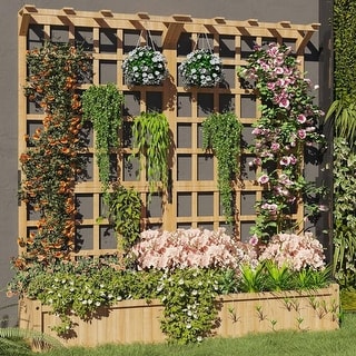 Outdoor Dual Planter Box with Trellis for Climbing Plants - 1 PC - Bed Bath  & Beyond - 42915970