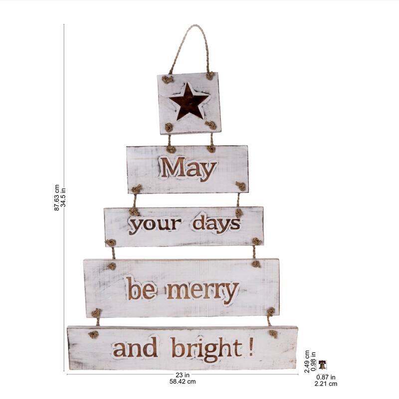 Wood sign, 'Good Wishes' - Multi-Color - Multi-Color