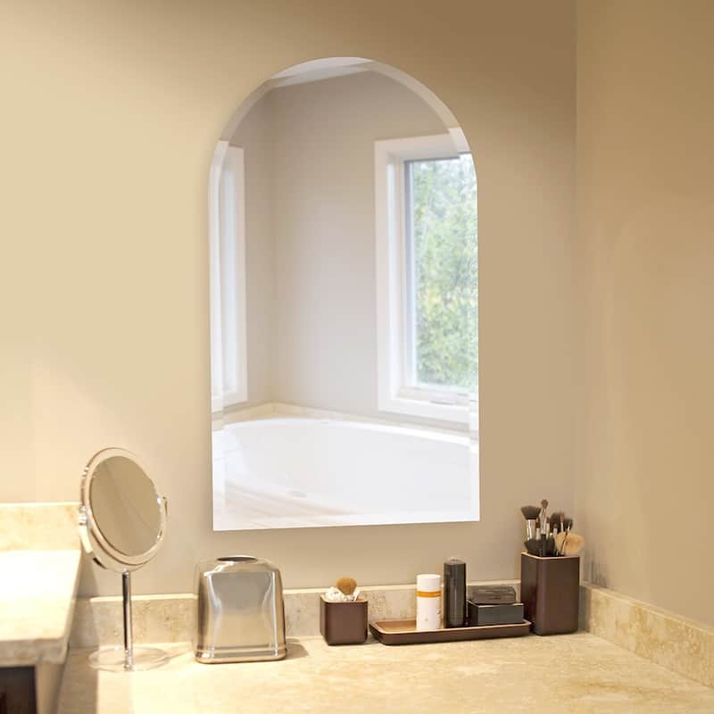 Allan Andrews Frameless Beveled Arched Accent Wall Mirror
