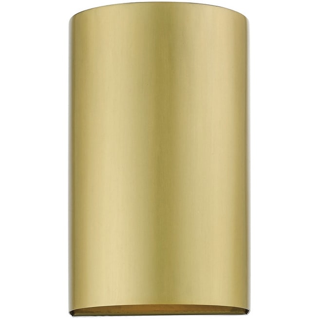 Livex Lighting 1-light Satin Gold Small Dark Sky Wall Sconce, 22061-32 - 4 .25" W 7" H 3.95" EXT
