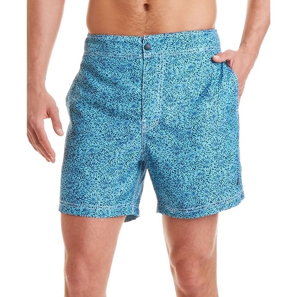 Nautica Mens Floral Print Quick Dry Swim Trunks