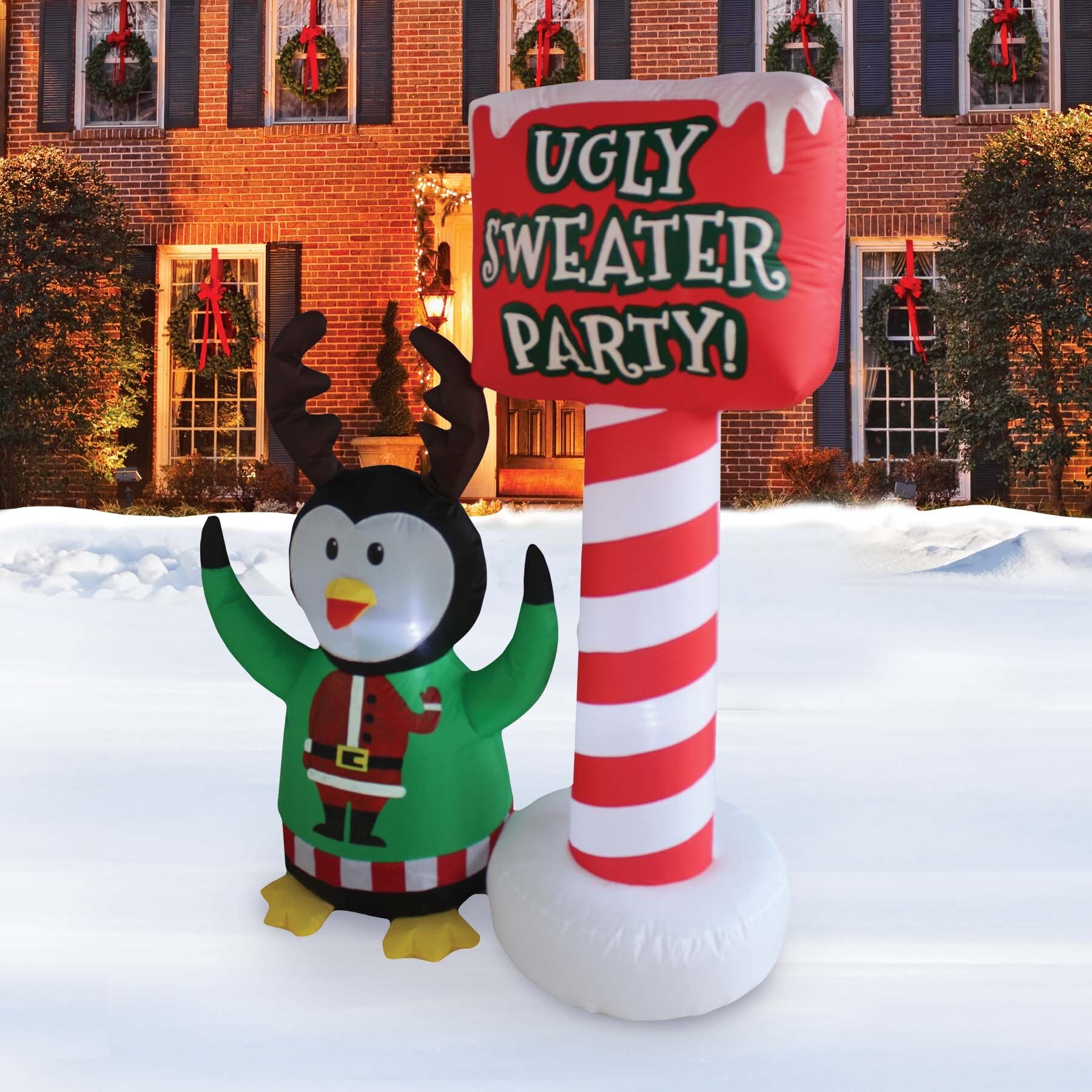 A Holiday Company 5ft Tall Ugly Sweater Party Penguin 5 ft Tall