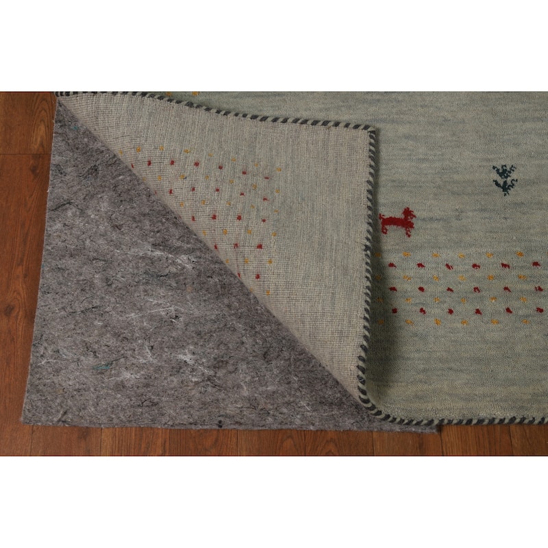 Tribal Gabbeh Rug Handmade Contemporary Wool Carpet - 4'1" x 5'9"