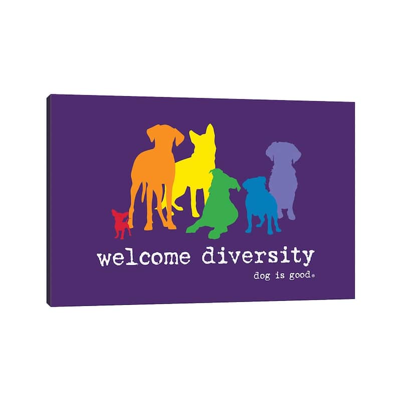 iCanvas "Diversity Pride" by Dog is Good and Cat is Good Canvas Print