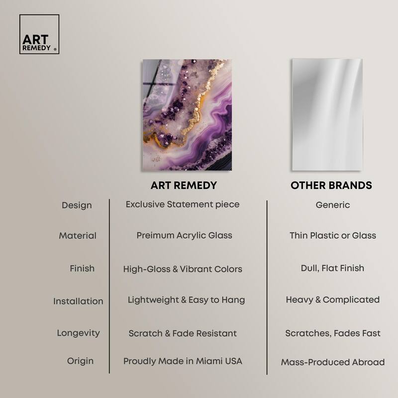 Amethystine Dream I Acrylic by Art Remedy, Ready to Hang