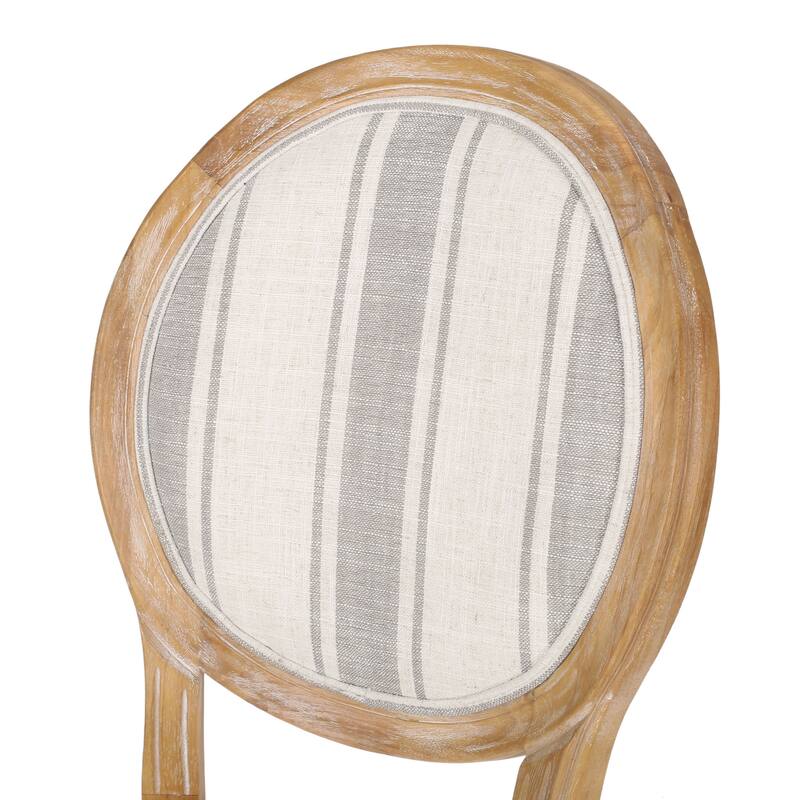 Phinnaeus French Country Fabric Dining Chairs (Set of 2) by Christopher Knight Home