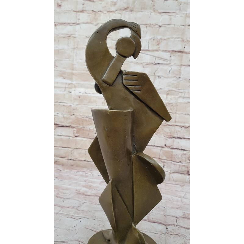 Abstract Cubism Geometric Figurative Bronze Sculpture Statue Dali Pico Tribute