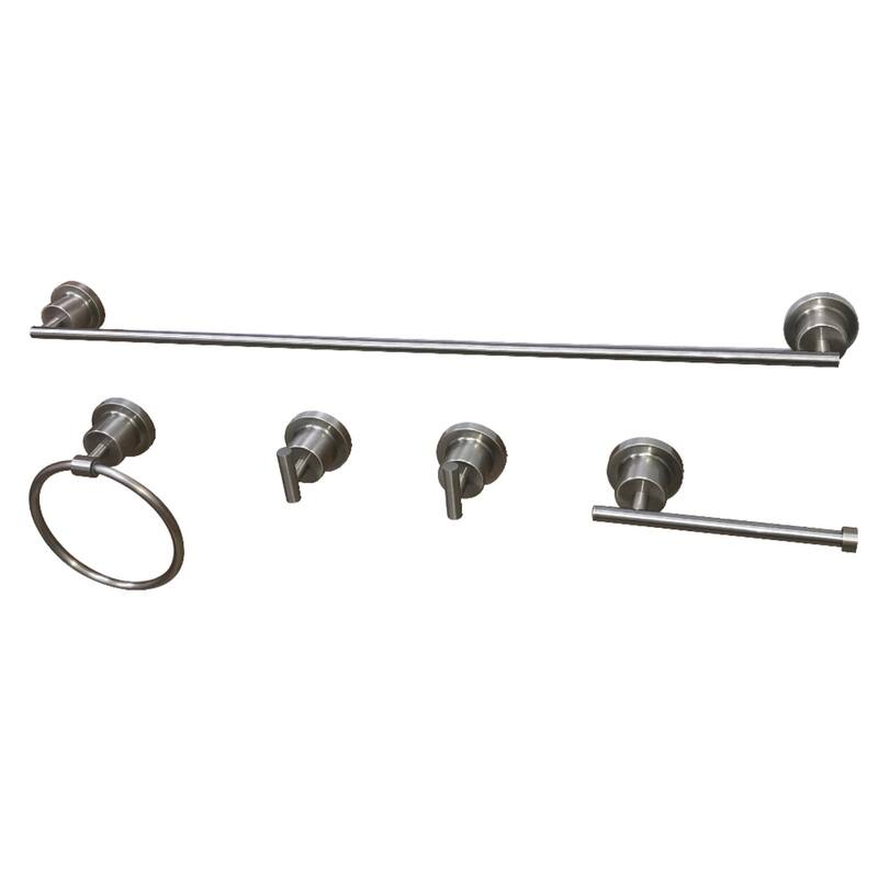 Concord 5-Piece Bathroom Accessory Set in Oil Rubbed Bronze - Brushed Nickel