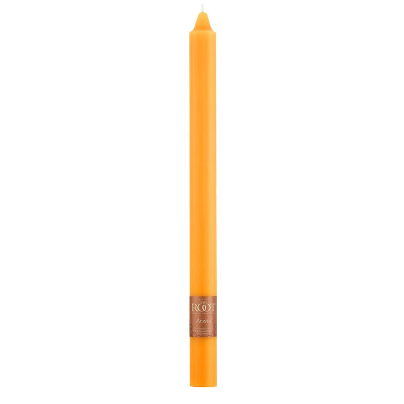 Root 12 inch Unscented Smooth Arista Taper Candles box of 12