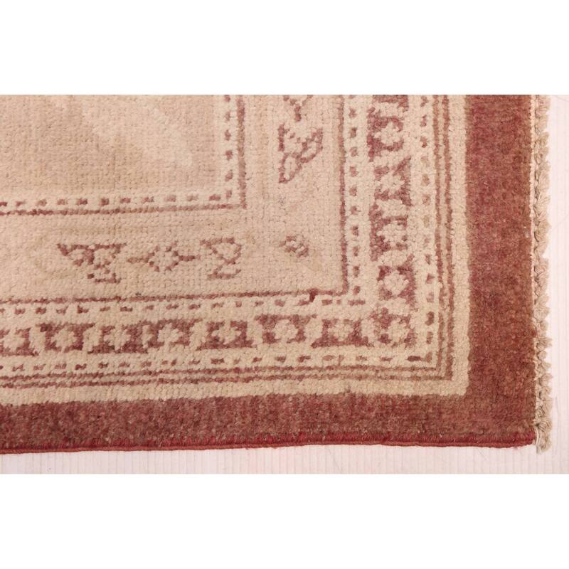 ECARPETGALLERY Hand-knotted Peshawar Oushak Dark Red Wool Rug - 8'2 x 10'3