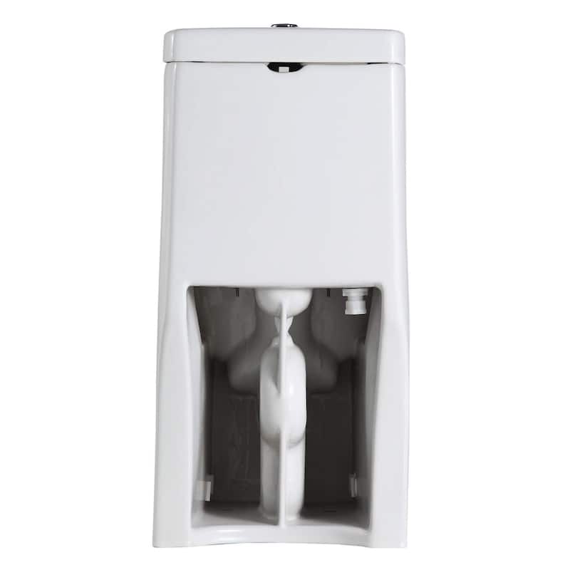 Fine Fixtures Dual-Flush Elongated One-Piece Toilet with High Efficiency Flush
