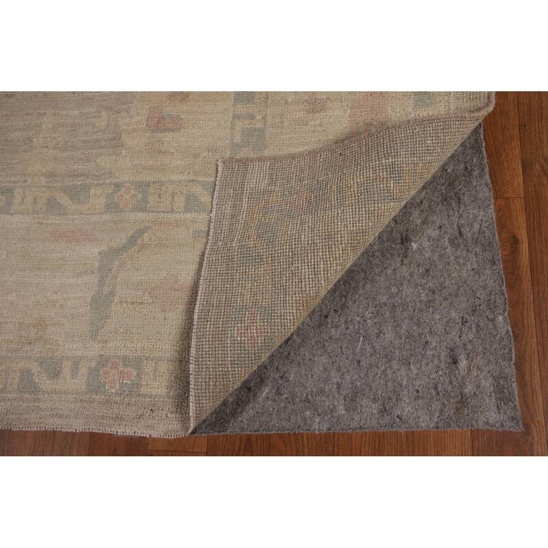 Earth Tone Oushak Vegetable Dye Area Rug Handmade Wool Carpet - 6'0"x 9'0"