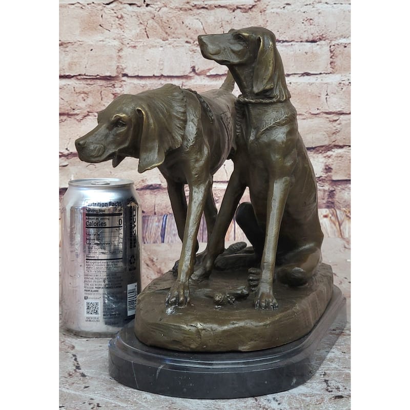 Service Imitative Dogs Hunting Hound Retriever Imitative Dog Hot Cast Bronze Sculpture Statue Decor