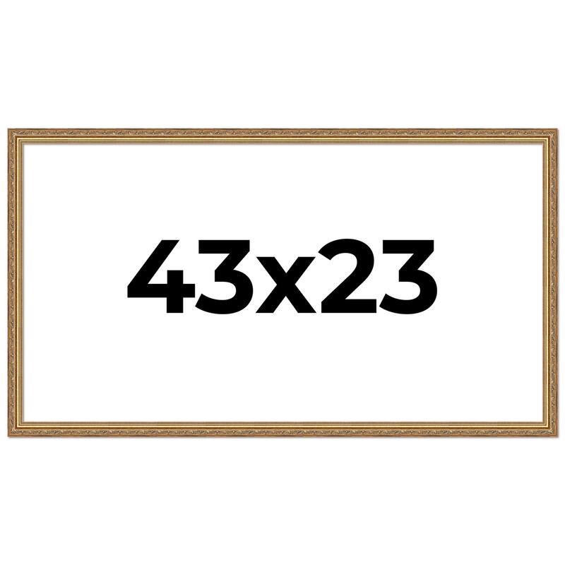43x23 Frame Red Solid Wood Picture Frame Width 1.75 Inches | Interior Frame Depth 1 13/16 Inches