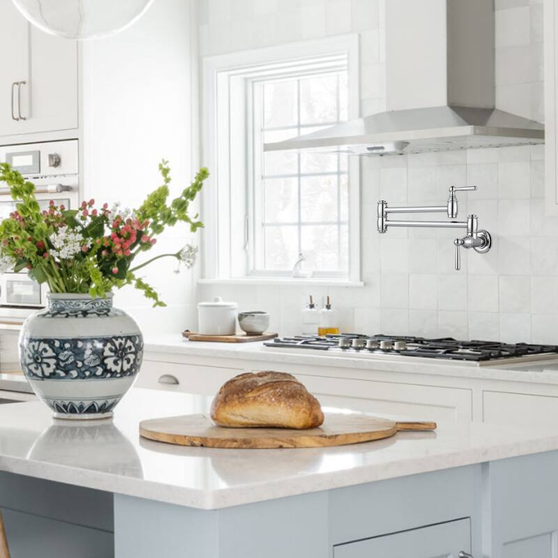 WOWOW Vintage Pot Filler Folding Kitchen Faucet