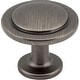 preview thumbnail 2 of 5, Elements Gatsby 1-1/4 Inch Mushroom Cabinet Knob Brushed Pewter