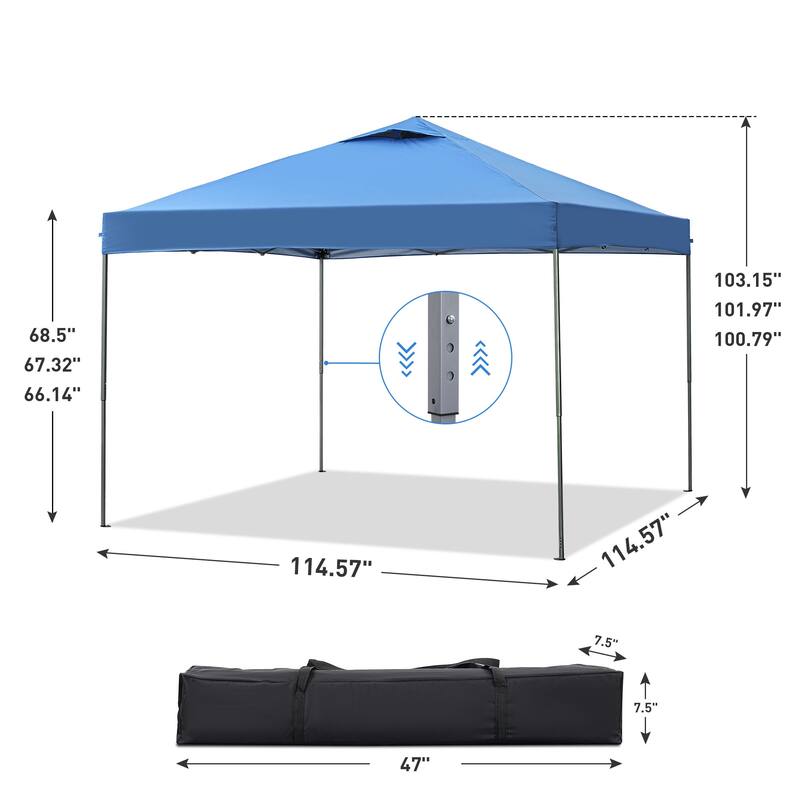 Ainfox 10 x 10 ft Pop-Up Party Canopy Tent Gazebo