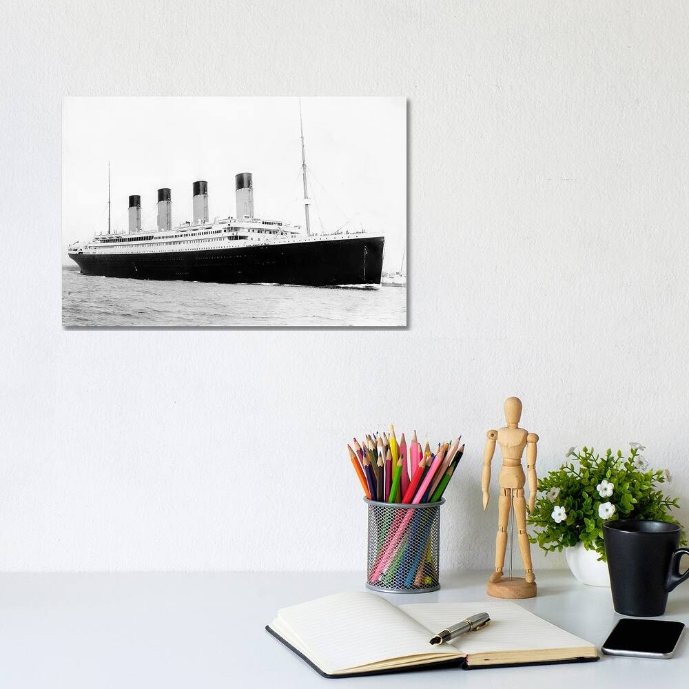 iCanvas "Photo Of RMS Titanic Departing Southampton" by John Parrot Canvas Print