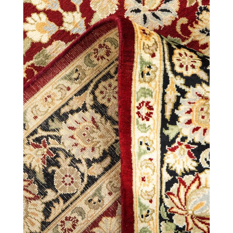 Overton Hand Knotted Wool Vintage Inspired Traditional Mogul Orange Area Rug - 4 x 6