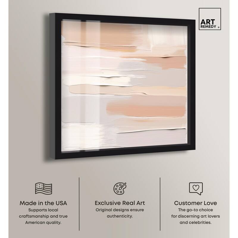 Roseate Cream Tones I Shadowbox by Art Remedy